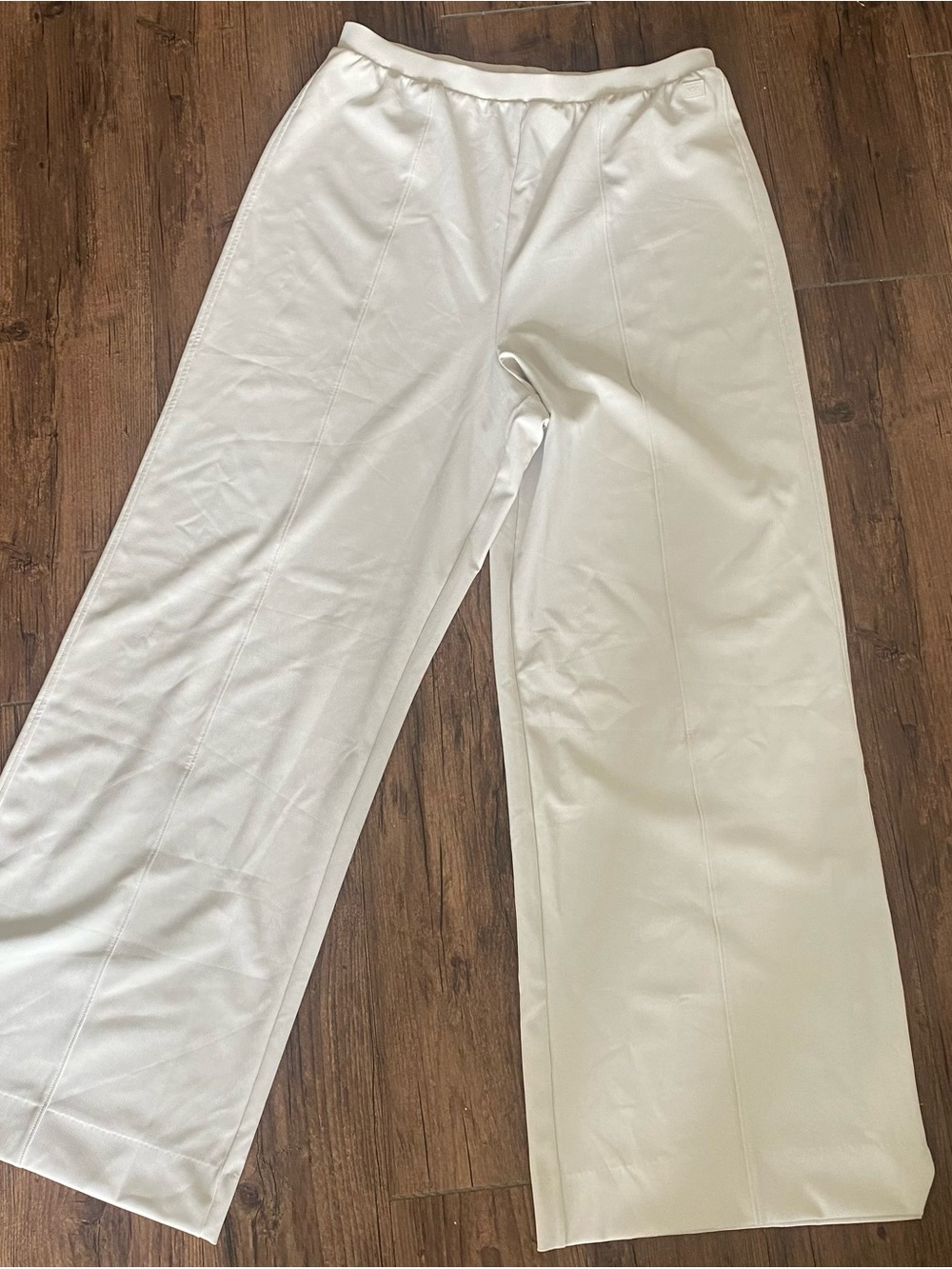 VSX Cream Wide-Leg Pull-On Pants